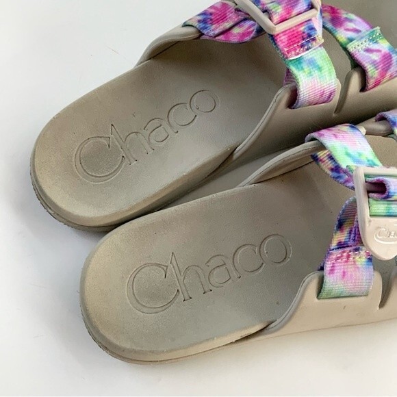 Chaco Chillos Slide Sandals Tie Dye Size 6 - Picture 7 of 8